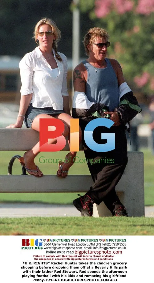 Rachel Hunter and Rod Stewart's Family Outing