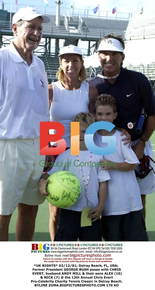 George Bush and Chris Evert at Tennis Classic