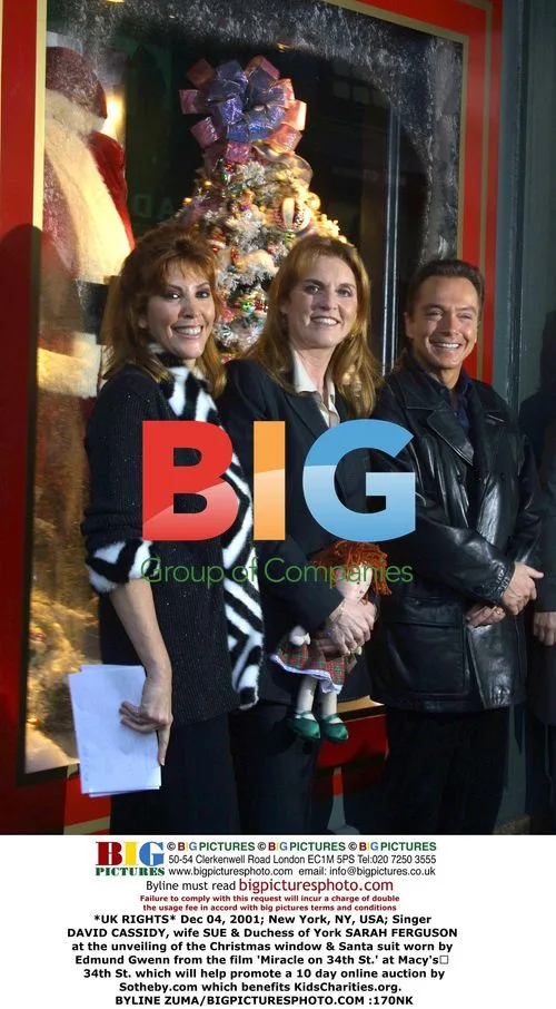 David Cassidy and Sarah Ferguson at Christmas window unveiling