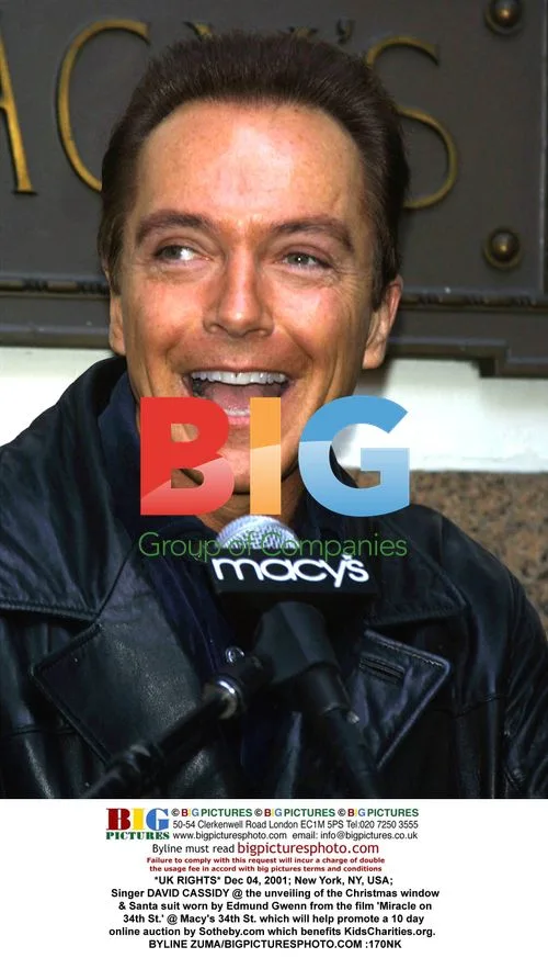 David Cassidy unveils Christmas window at Macy's