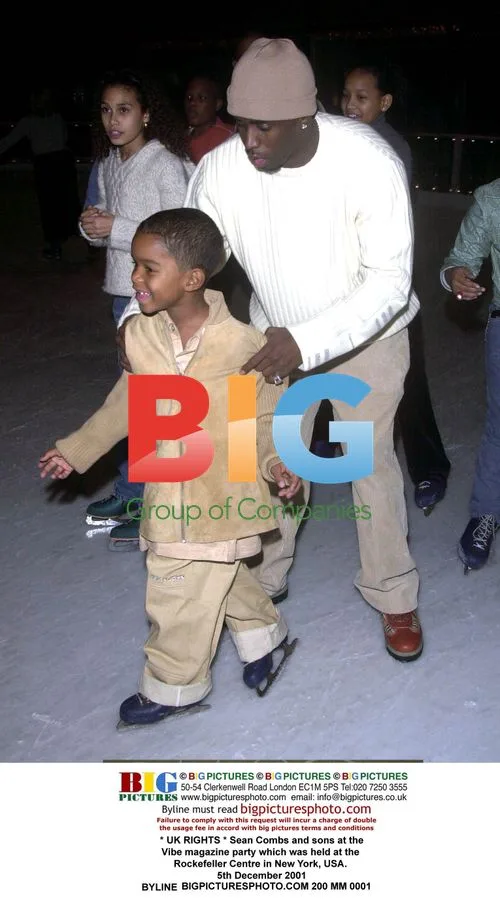 Sean Combs and sons at Vibe party