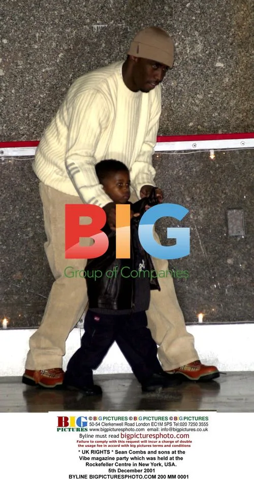 Sean Combs and sons at Vibe magazine party