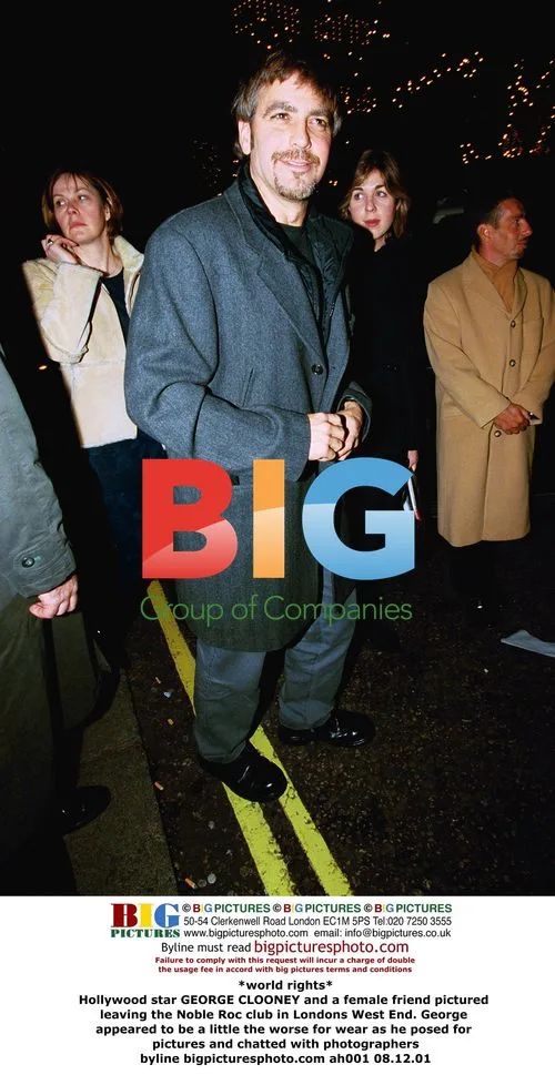George Clooney leaving the Noble Roc in London
