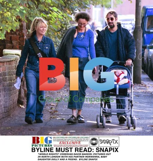 David Baddiel out with family in London