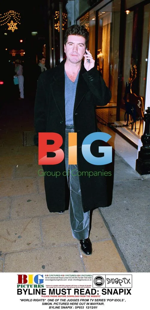 Simon from 'Pop Idols' out in Mayfair