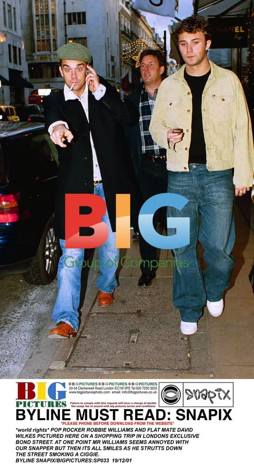 Robbie Williams and David Wilkes Shopping
