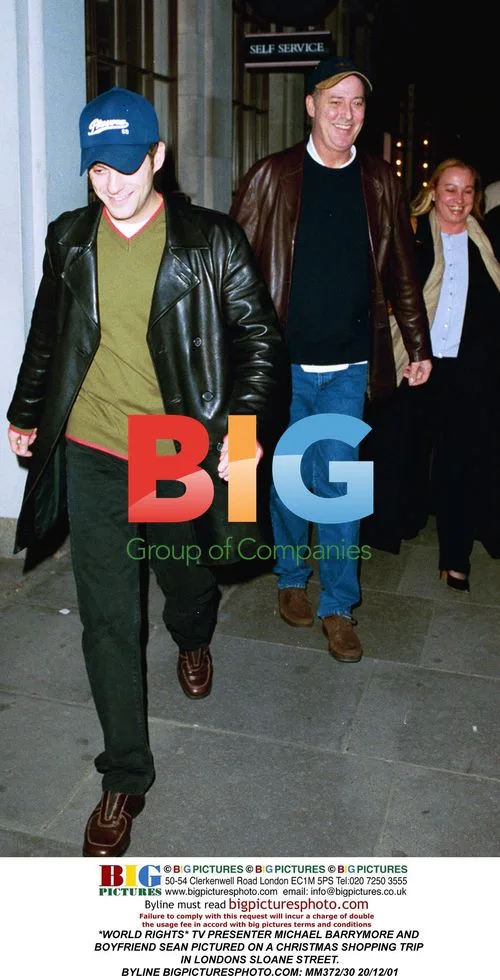 Michael Barrymore and boyfriend Sean on Christmas shopping trip
