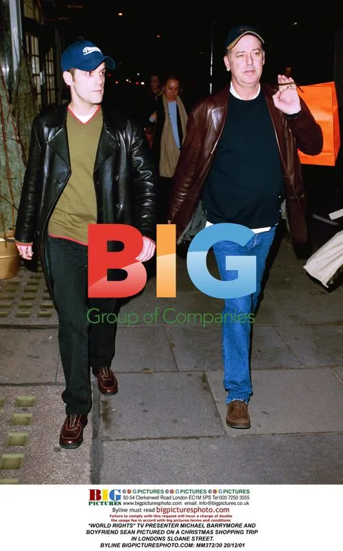 Michael Barrymore and boyfriend Sean on Christmas shopping trip