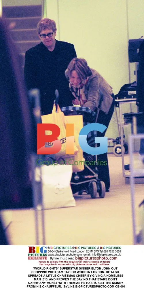 Elton John Christmas Shopping in London