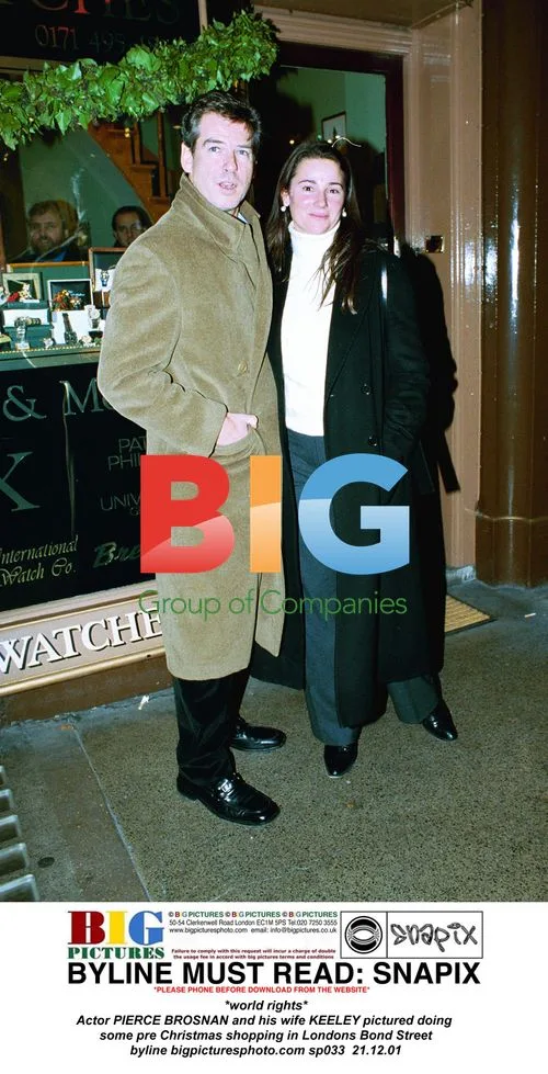 Pierce Brosnan and wife Keeley shopping in London