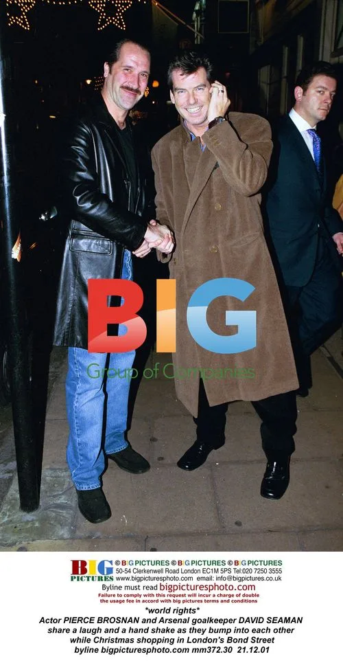 Pierce Brosnan and David Seaman Meet in London