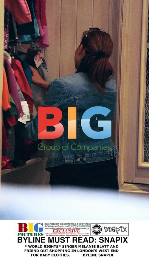 Melanie Blatt shopping for baby clothes in London