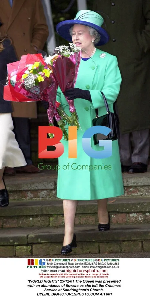 The Queen Receives Flowers at Sandringham