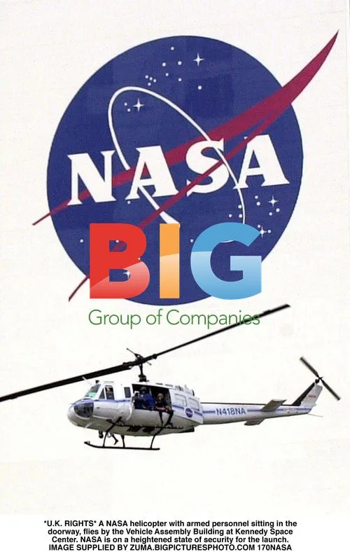 NASA Helicopter with Armed Personnel