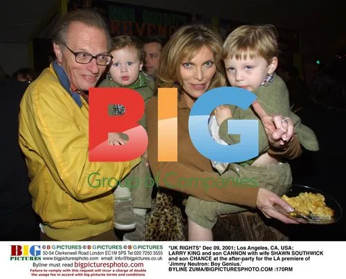 Larry King & Family at 'Jimmy Neutron' Premiere