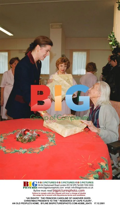 Princess Caroline Visits Old People's Home