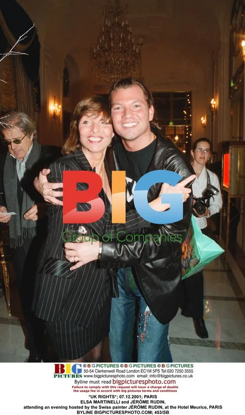 Elsa Martinelli and JRïME RUDIN at Paris event