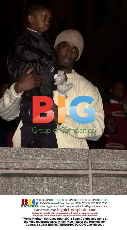 Sean Combs and sons at Vibe magazine party