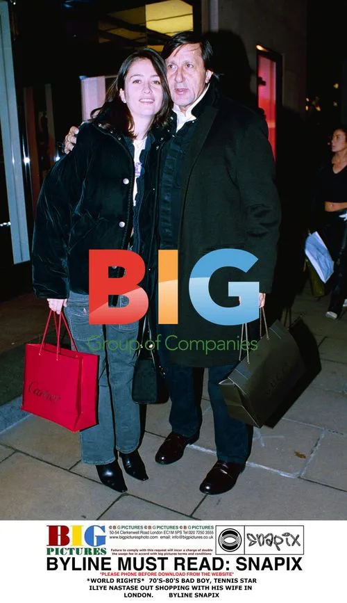 Iliye Nastase out shopping with wife in London