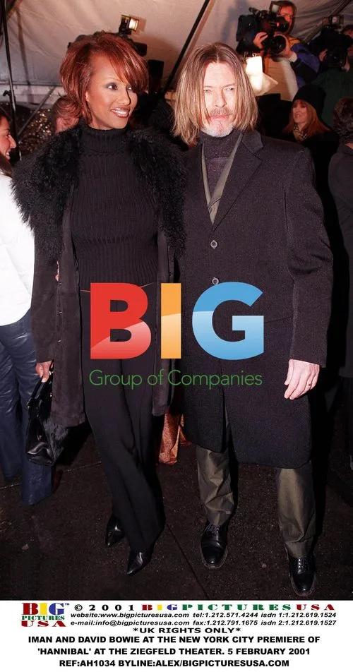 IMAN and David Bowie at 'Hannibal' premiere