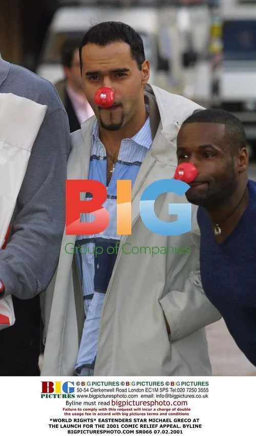 EASTENDERS STAR MICHAEL GRECO AT COMIC RELIEF LAUNCH