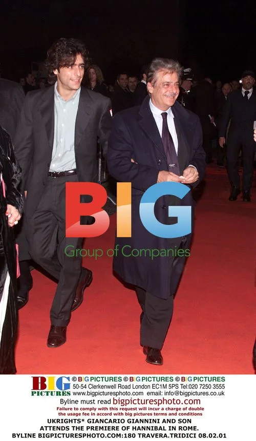 Giannini and Son at Hannibal Premiere in Rome