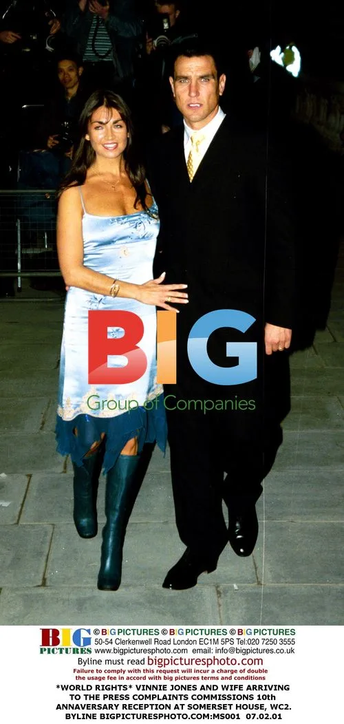 Vinnie Jones and wife at Press Complaints Commission event