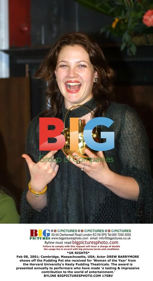 Drew Barrymore Receives Hasty Pudding Award