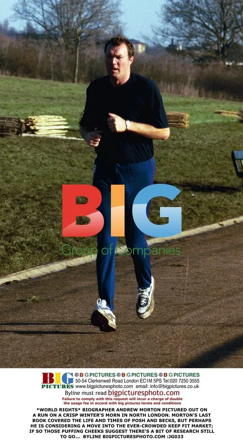 Andrew Morton Pictured Jogging in North London