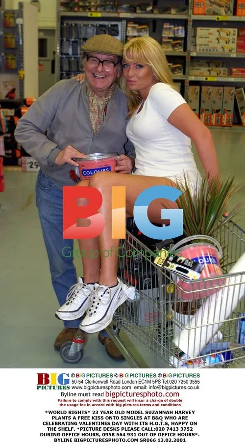Model Suzannah Harvey Kisses Singles at B&Q