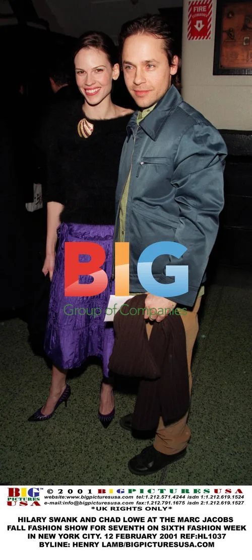 Hilary Swank and Chad Lowe at Marc Jacobs Fashion Show