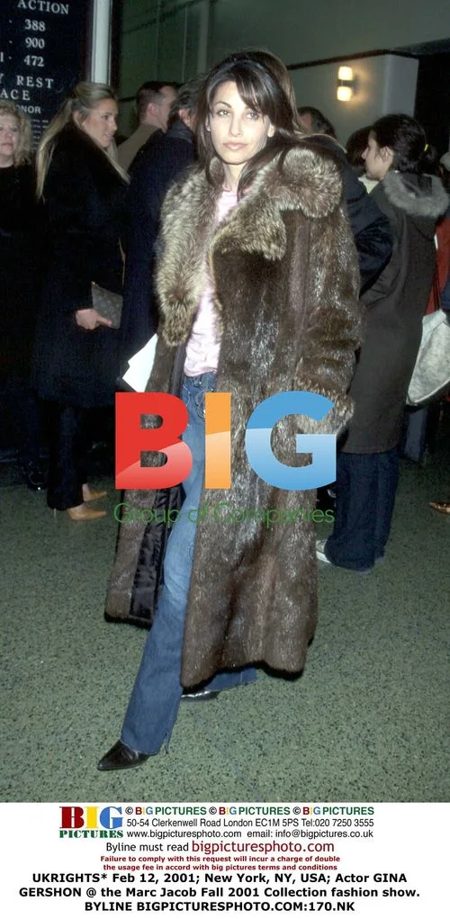 Gina Gershon at Marc Jacobs Fall 2001 Show