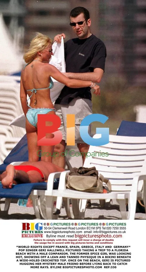 Geri Halliwell Seen with Mystery Male at Florida Beach