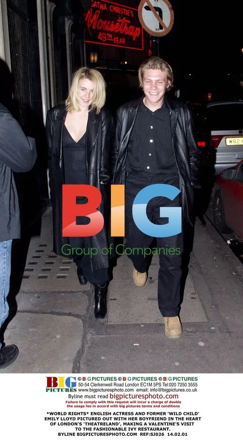 Emily Lloyd out with boyfriend in London