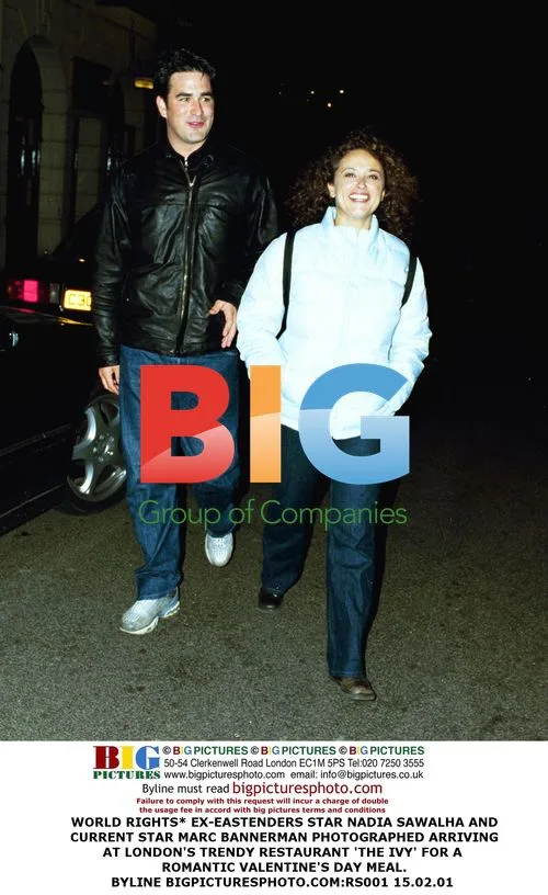 Nadia Sawalha and Marc Bannerman at The Ivy