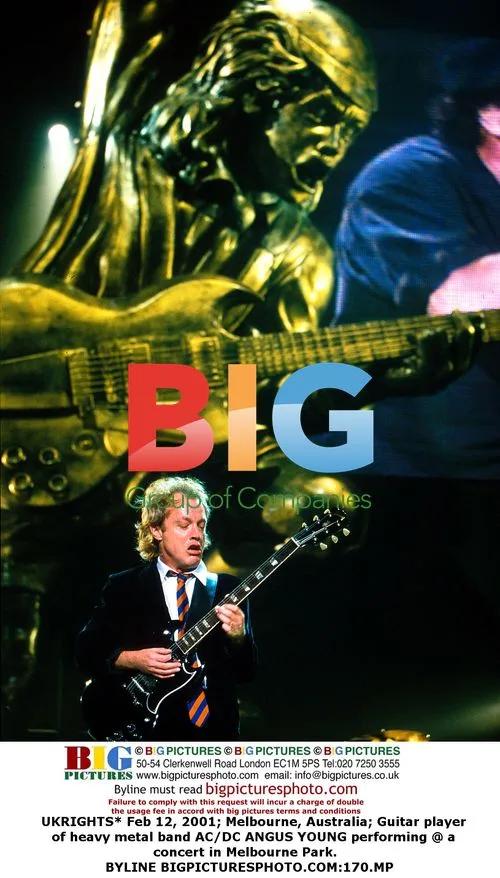 AC/DC guitarist Angus Young performs in Melbourne