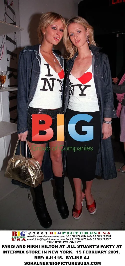 Paris and Nikki Hilton at Jill Stuart's party
