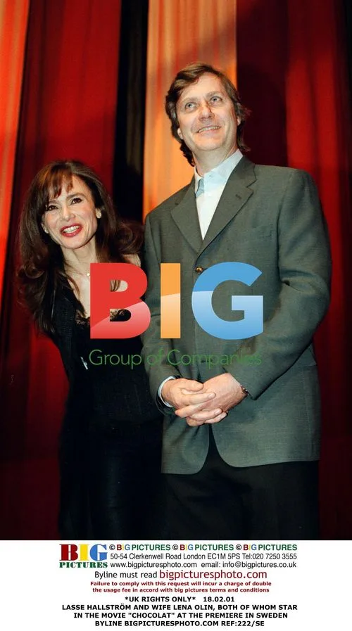 Lasse Hallström and Lena Olin at Chocolat Premiere