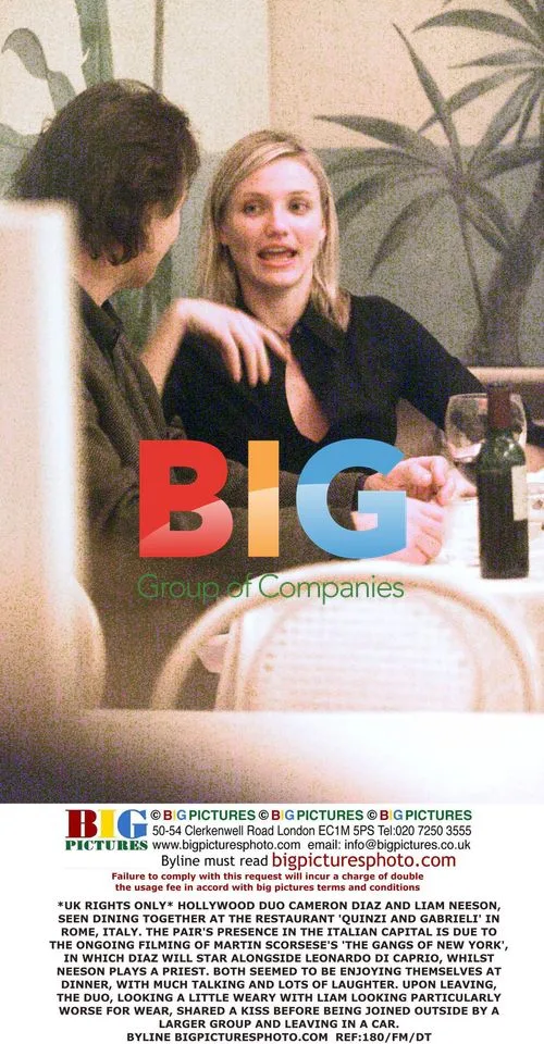 Cameron Diaz and Liam Neeson Dine in Rome