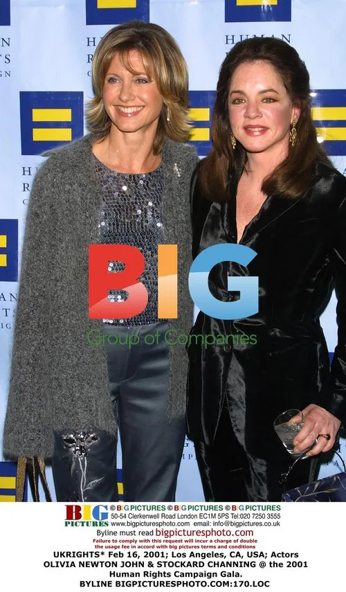 Olivia Newton-John and Stockard Channing at 2001 Human Rights Gala