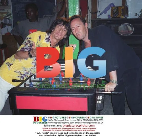 Ronnie Wood and Julian Lennon in Barbados