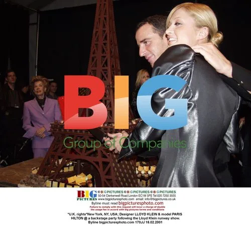 Designer LLOYD KLEIN & model PARIS HILTON at backstage party