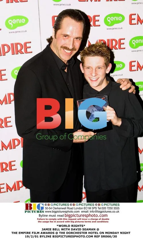 Jamie Bell and David Seaman at Empire Film Awards