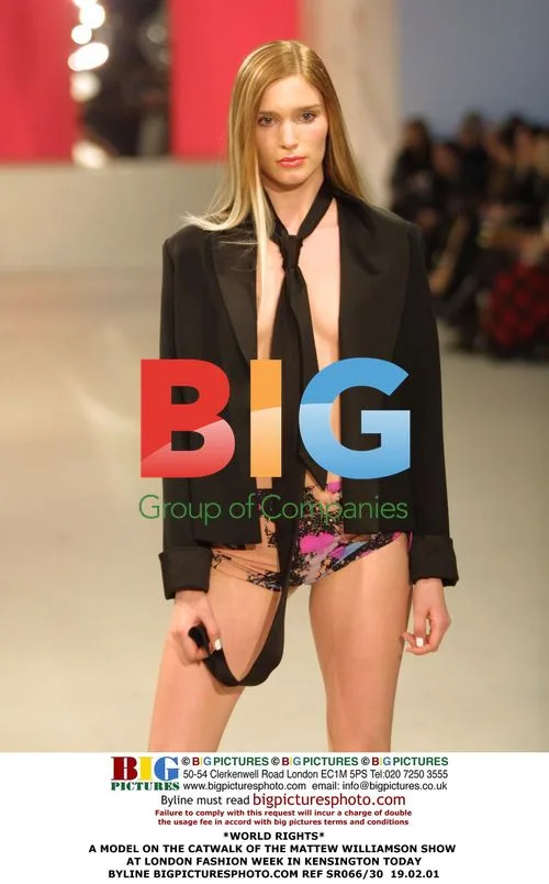 Model on Catwalk at Matthew Williamson London Fashion Week