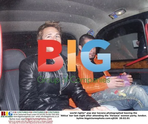 Pop star Kavana leaves 'Attica' bar in London