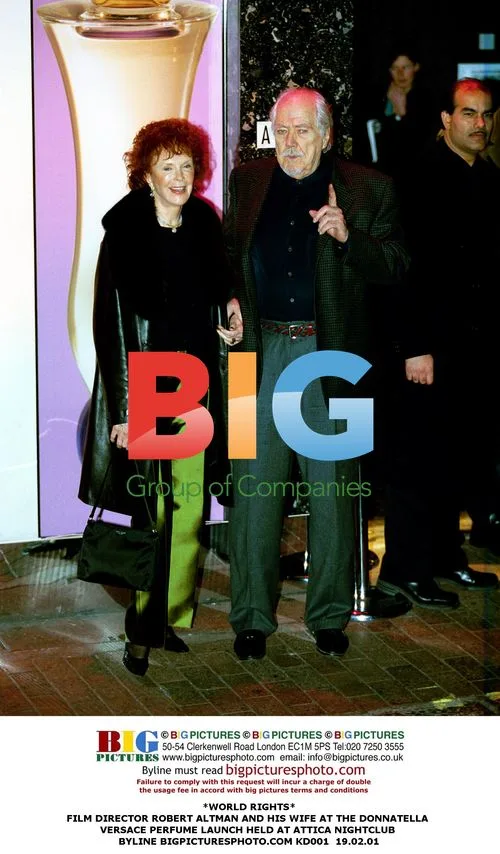 Robert Altman and Wife at Versace Perfume Launch