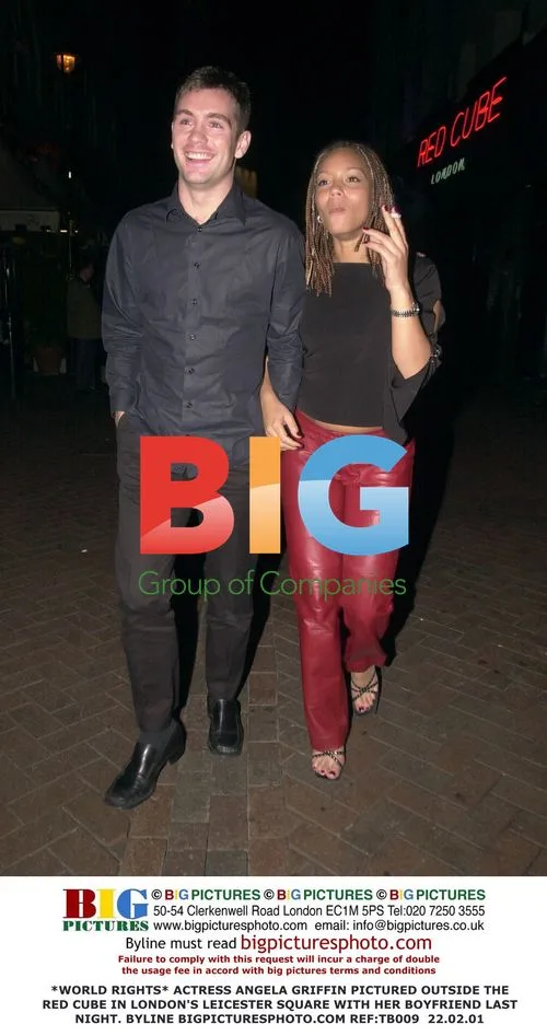 Angela Griffin Pictured Outside Red Cube