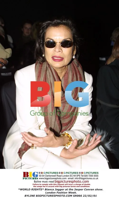 Bianca Jagger at Jasper Conran Show