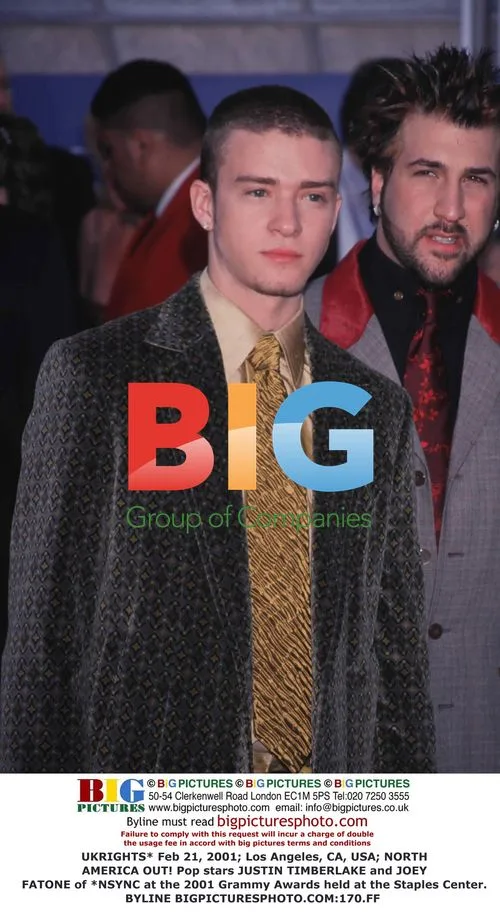 JUSTIN TIMBERLAKE and JOEY FATONE at 2001 Grammys