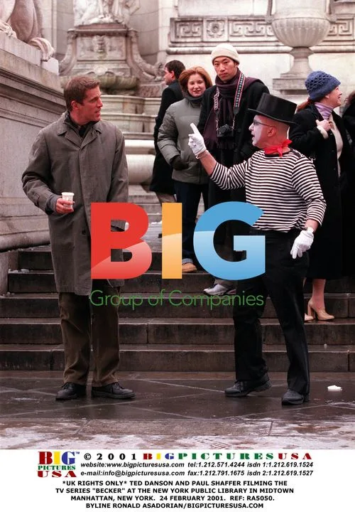 Danson and Shaffer Filming "Becker"